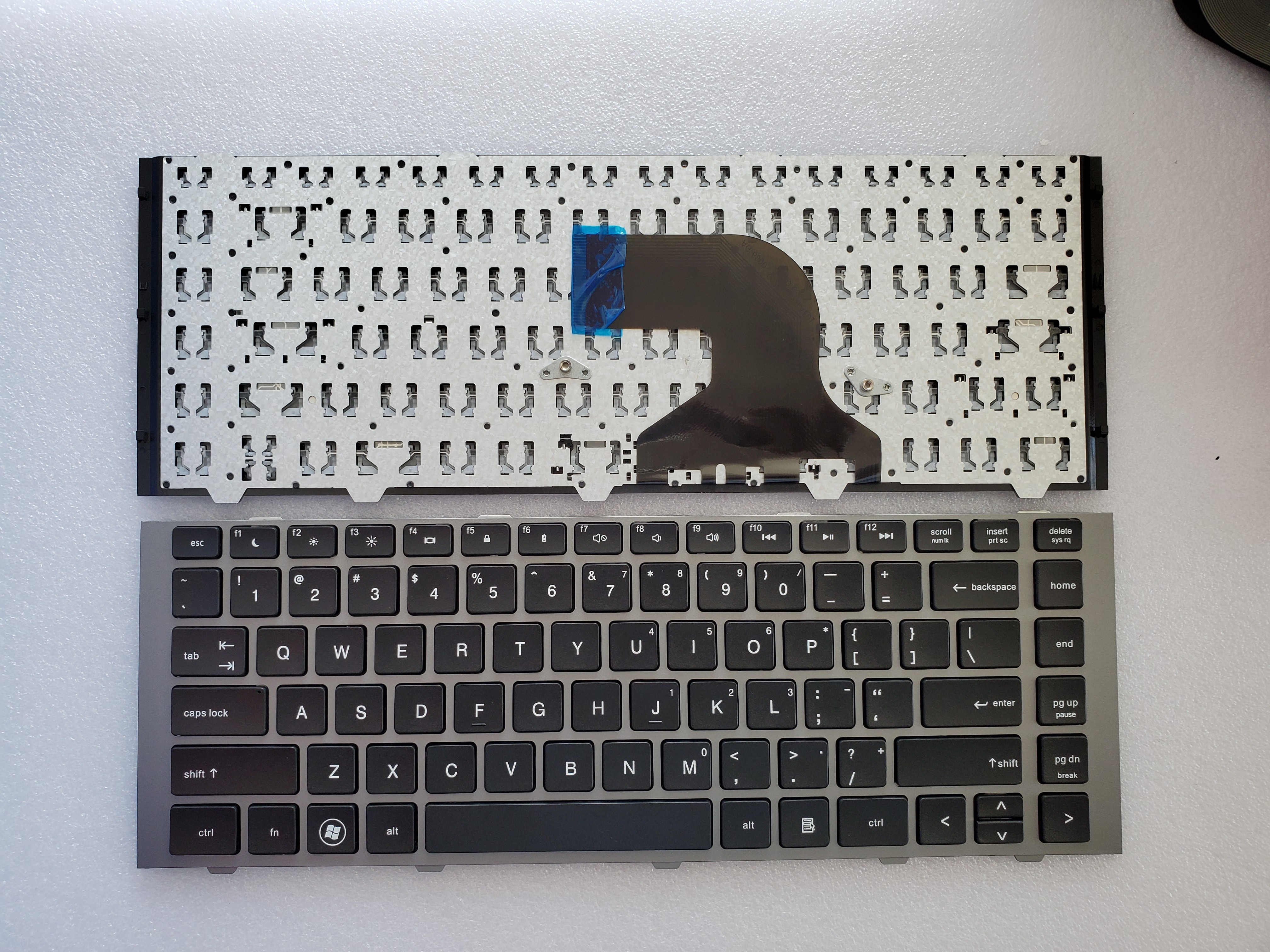Picture of New Replacement Laptop Keyboard For HP 4440/4440S SILVER FRAME BLACK (OEM) US Layout